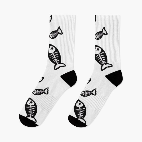 Item preview, Skeleton Fish Outline designed and sold by LillustrationsUK.