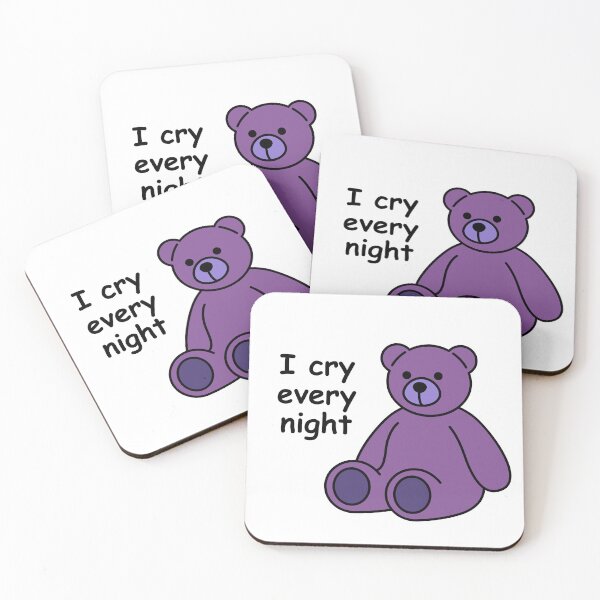 Item preview, I cry every night teddy bear designed and sold by Neve Brown.