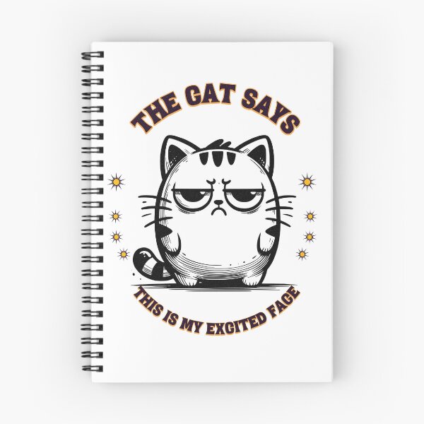 Item preview, Cat says with a Blank Stare – "This is My Excited Face" designed and sold by MTeesGA.