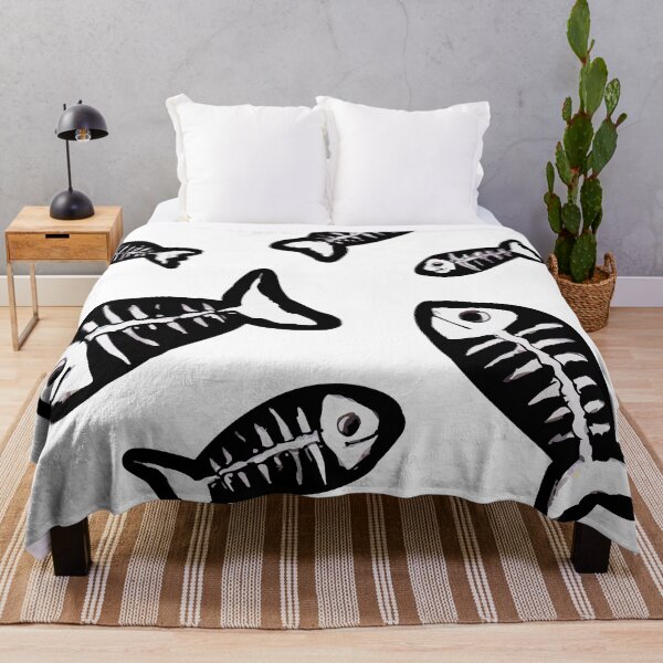 Item preview, Skeleton Fish Outline designed and sold by LillustrationsUK.