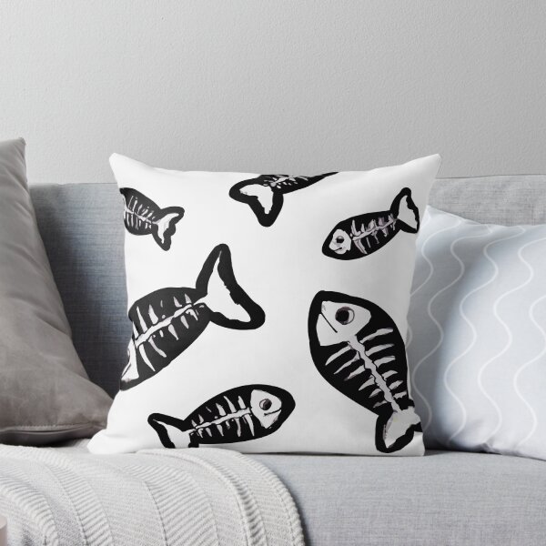 Item preview, Skeleton Fish Outline designed and sold by LillustrationsUK.