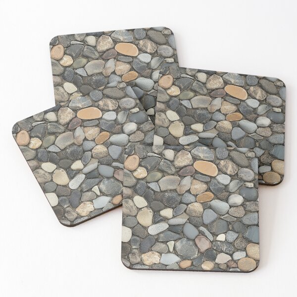 Item preview, Seamless Stone Texture with Natural Pebbles in Earthy Tones designed and sold by seelya83.