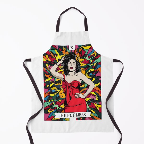 Item preview, "The Hot Mess" Tarot Card | Chaotic & Relatable Woman in Red Dress designed and sold by MillennialVibe.