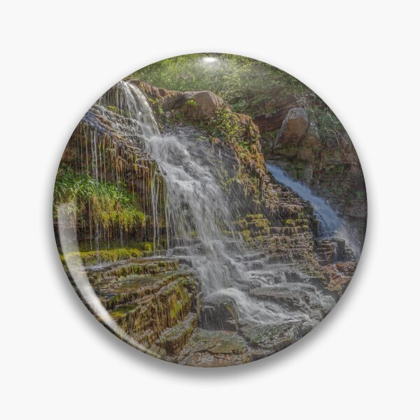 Item preview, Serene Crammel Linn Waterfall Cascading Over Rocky Ledges designed and sold by David Patterson.