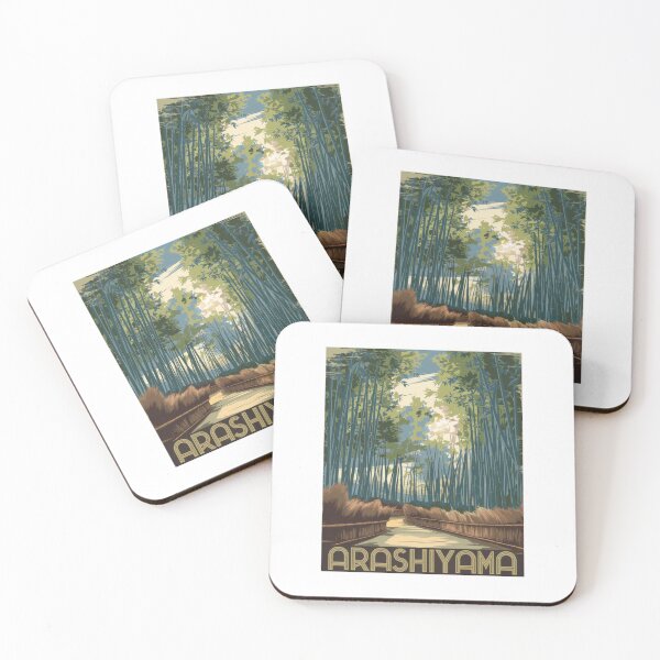 Item preview, Arashiyama Bamboo Forest - Retro Vintage Japan Travel Poster designed and sold by pod24.