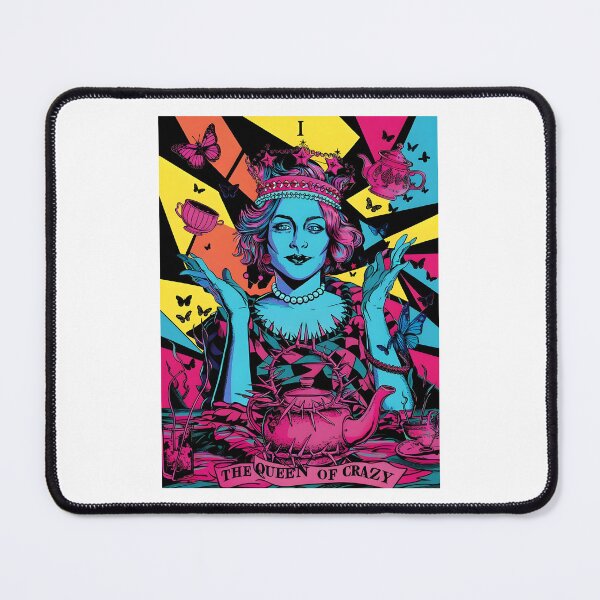 Item preview, "The Queen of Crazy" Tarot Card | Bold Pop Art Madness & Whimsical Chaos designed and sold by MillennialVibe.
