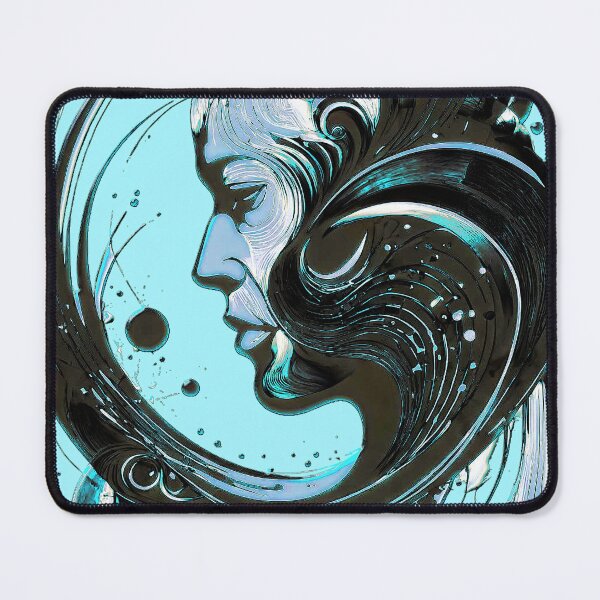 Item preview, Abstract Human Head with Twisting Lines – Surreal Digital Art designed and sold by Pickmash.