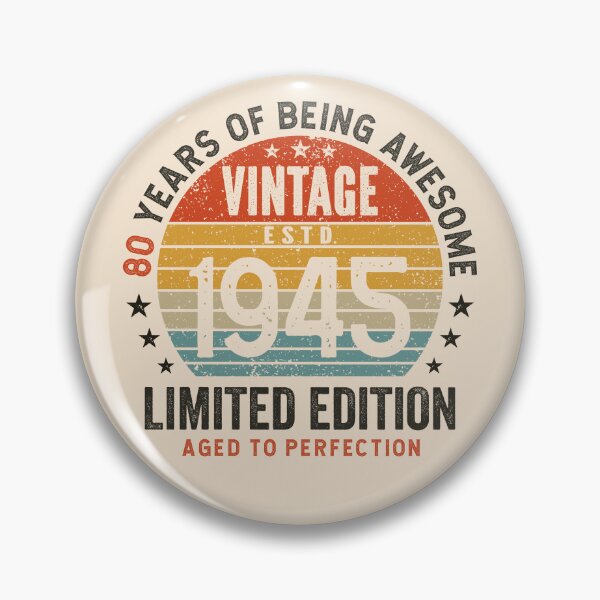 Item preview, 80th Birthday Awesome 80 Years Vintage Since 1945 designed and sold by eclecTEEq.