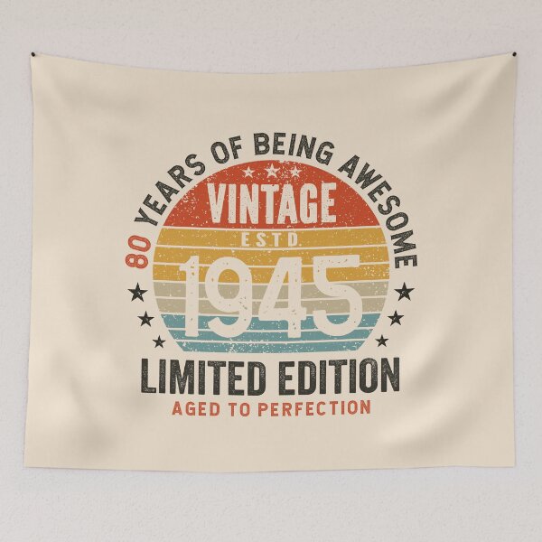 Item preview, 80th Birthday Awesome 80 Years Vintage Since 1945 designed and sold by eclecTEEq.