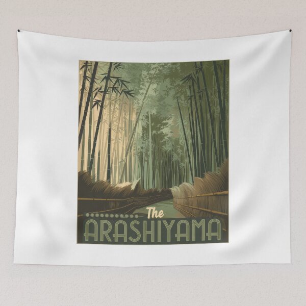 Item preview, The Arashiyama Bamboo Forest – Japan vintage travel poster designed and sold by pod24.