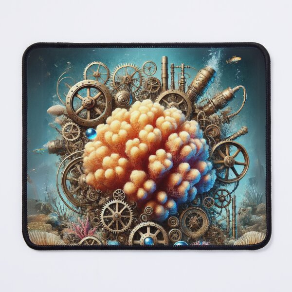Item preview, Steampunk Coral Reef Fantasy Art designed and sold by Sillytoe.
