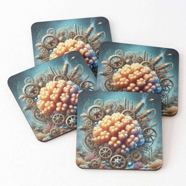 Item preview, Steampunk Coral Reef Fantasy Art designed and sold by Sillytoe.