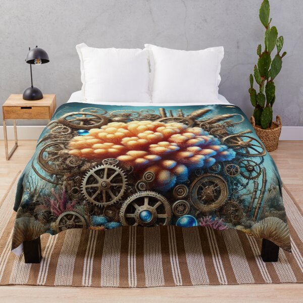 Item preview, Steampunk Coral Reef Fantasy Art designed and sold by Sillytoe.