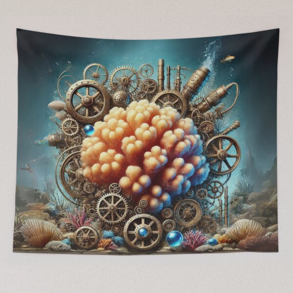 Item preview, Steampunk Coral Reef Fantasy Art designed and sold by Sillytoe.