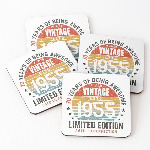 Item preview, 70th Birthday Awesome 70 Years Vintage Since 1955 designed and sold by eclecTEEq.