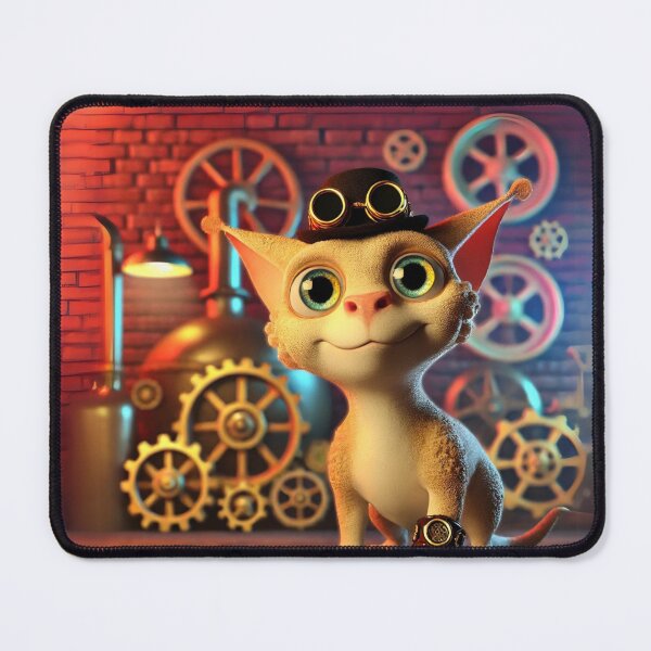 Item preview, Steampunk Corn Rex Cat Art designed and sold by Sillytoe.