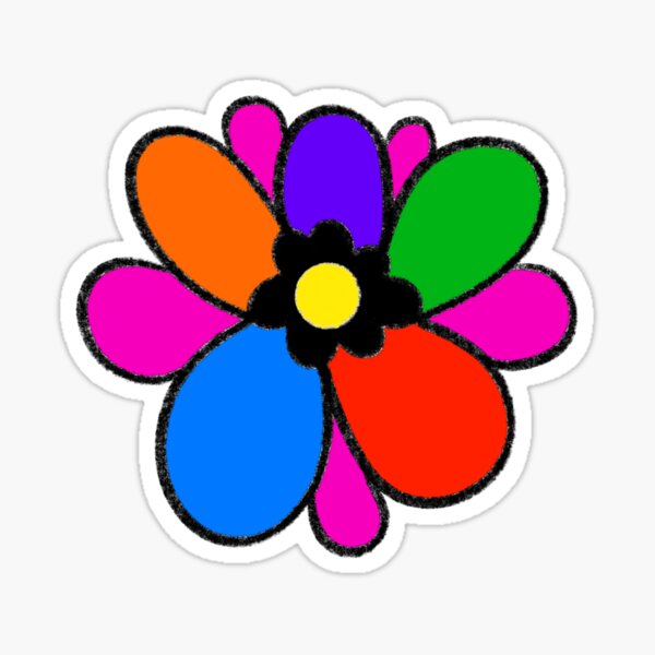Item preview, Multi coloured flower designed and sold by Sasha MacDonald.