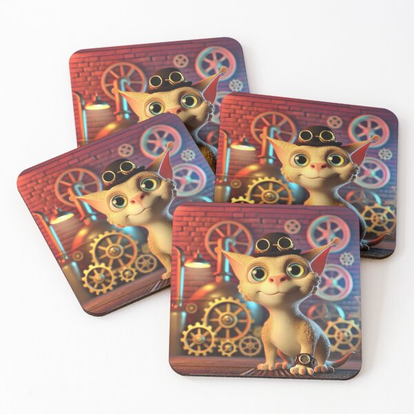 Item preview, Steampunk Corn Rex Cat Art designed and sold by Sillytoe.