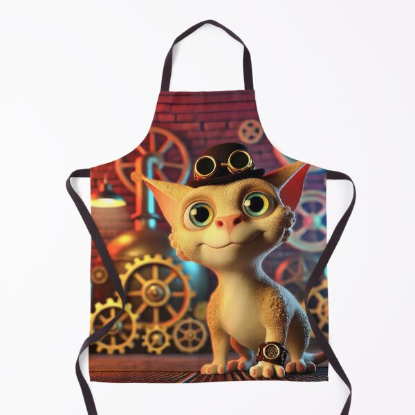 Item preview, Steampunk Corn Rex Cat Art designed and sold by Sillytoe.