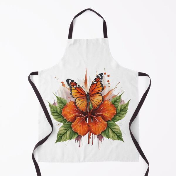 Item preview, Leafwing butterfly on an orange hibiscus flower designed and sold by Ann Miu Deluxe.