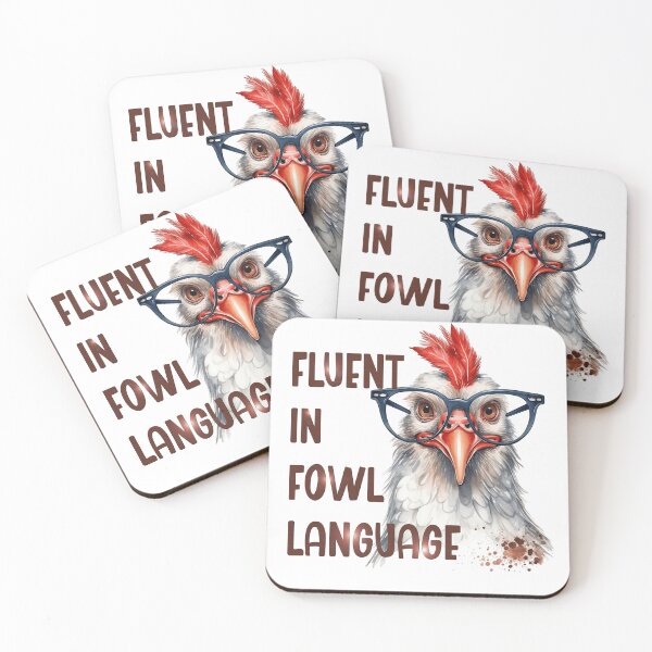 Item preview, Fluent in Fowl Language – Funny Chicken Pun Design designed and sold by Aredbox.