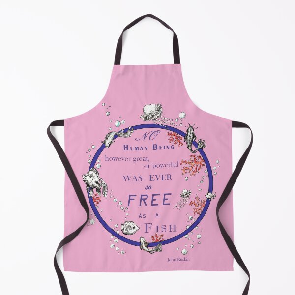 Item preview, Inspirational quote from a Victorian philosopher on freedom and fish. Purple and pink design. designed and sold by Lucy Dreams.