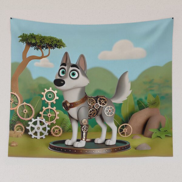 Item preview, Steampunk Czechoslovakian Wolfdog Design designed and sold by Sillytoe.