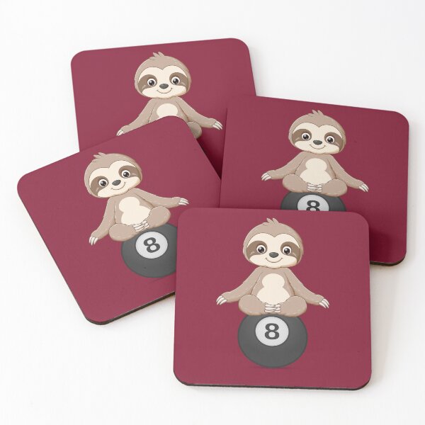 Item preview, A sloth sitting on a billiard ball 8 designed and sold by SimpleUla.