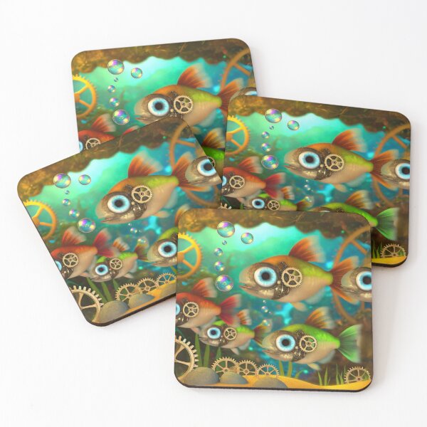 Item preview, Steampunk Danios in Vibrant Waters designed and sold by Sillytoe.