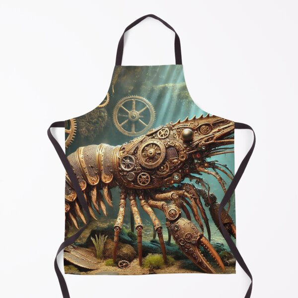 Aperçu de l'œuvre Crevettes dinosaures steampunk avec engrenages complexes créée et vendue par Sillytoe.