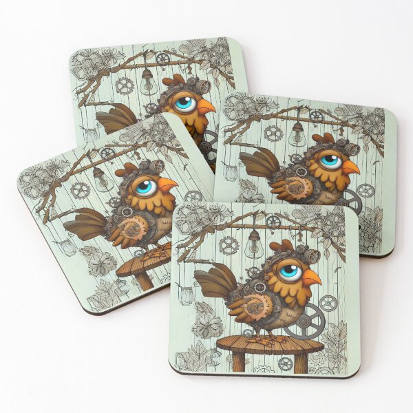 Item preview, Steampunk Dorking Chicken Artwork designed and sold by Sillytoe.