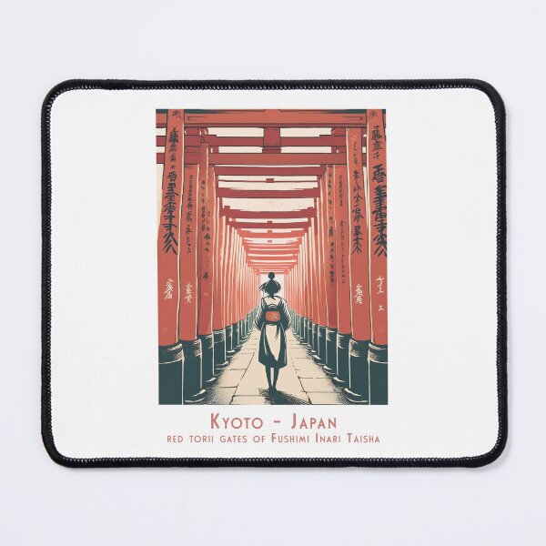 Item preview, Retro Vintage Travel Poster Kyoto Japan – Magical Torii Gates of Fushimi Inari designed and sold by pod24.