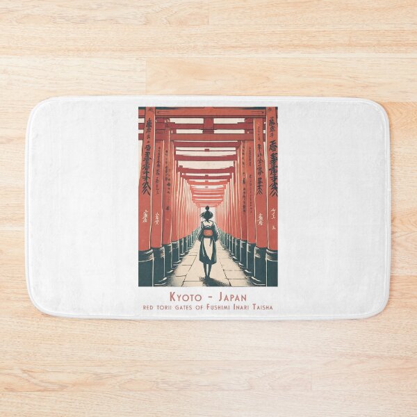 Item preview, Retro Vintage Travel Poster Kyoto Japan – Magical Torii Gates of Fushimi Inari designed and sold by pod24.