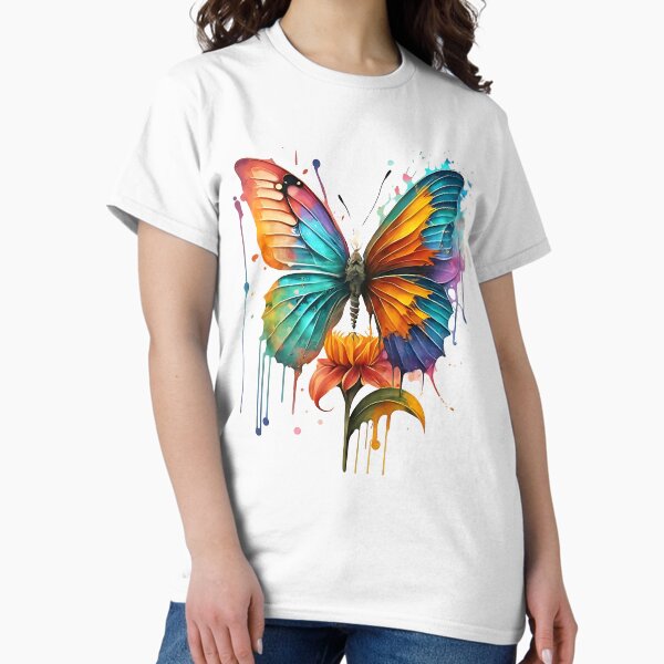 Item preview, Fantasy rainbow butterfly watercolor splash designed and sold by Ann Miu Deluxe.