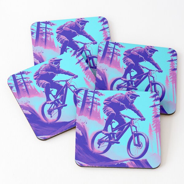 Item preview, Epic Blue & Pink MTB Shredder – Pure Speed & Adrenaline! designed and sold by GrizzlyCollective.