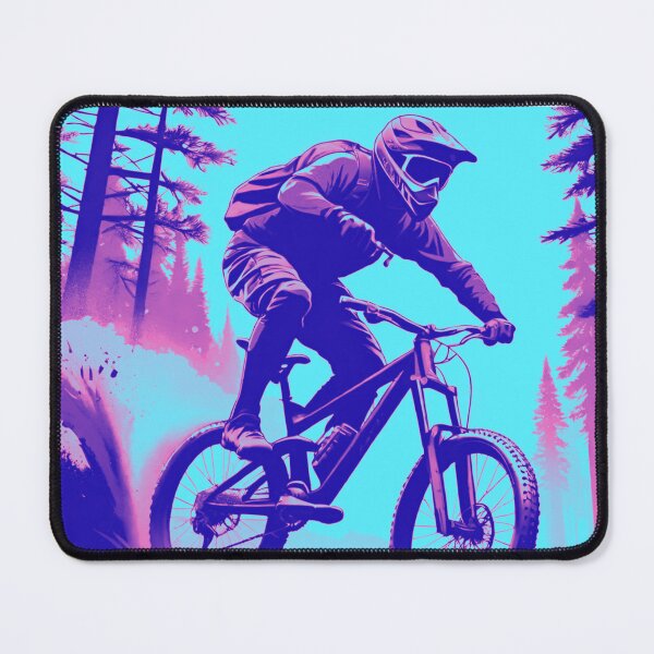 Item preview, Epic Blue & Pink MTB Shredder – Pure Speed & Adrenaline! designed and sold by GrizzlyCollective.