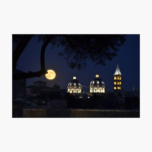 Rome Roma Rzym Full moon Photographic Print