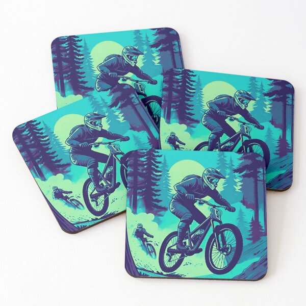 Item preview, Blue Hues MTB Pursuit – Chasing the Thrill! designed and sold by GrizzlyCollective.