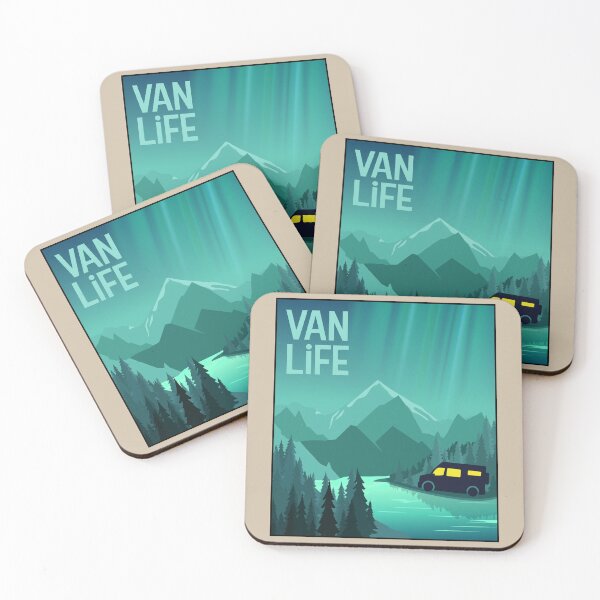 Item preview, Van and the Northern Lights - Van Life designed and sold by pixelinga.