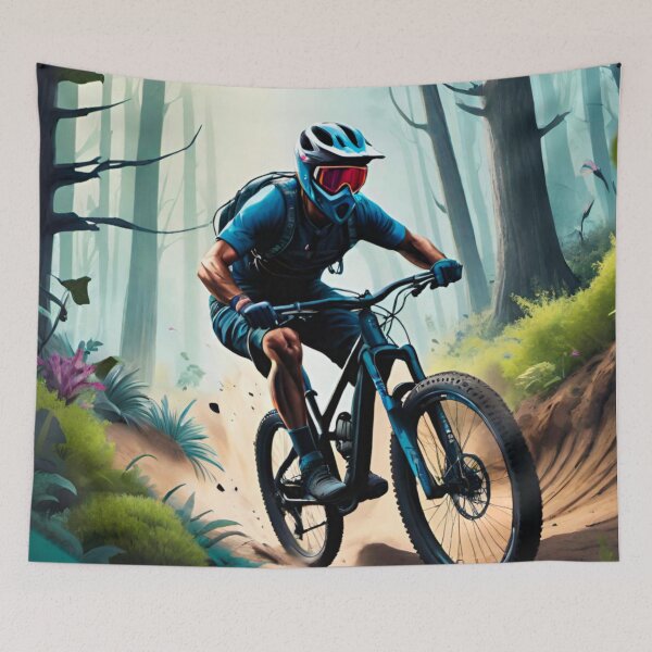 Item preview, MTB Shredder Carving Through the Forest Trails designed and sold by GrizzlyCollective.
