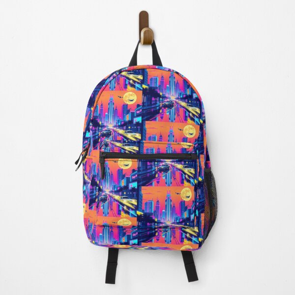 Item preview, Retro Wave Cityscape: A Nostalgic Journey Through Neon Nights designed and sold by zoughlal.