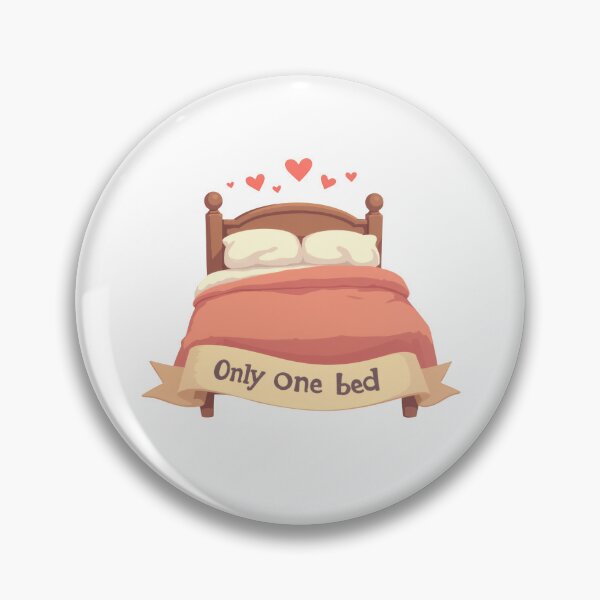 Item preview, Only one bed, book trope illustration, bootok funny designed and sold by ChaosEdits.