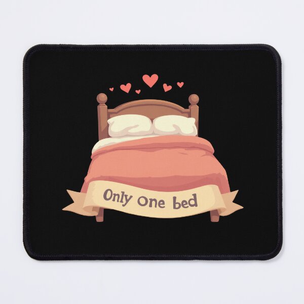 Item preview, Only one bed, book trope illustration, bootok funny designed and sold by ChaosEdits.