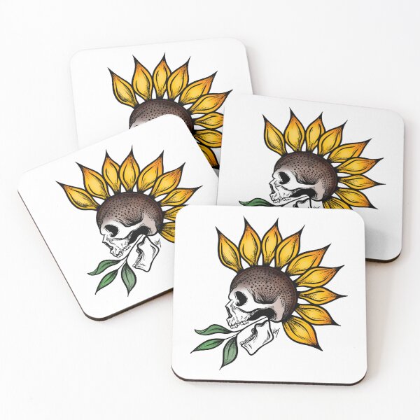Item preview, Sunflower skull designed and sold by KayyArkham.