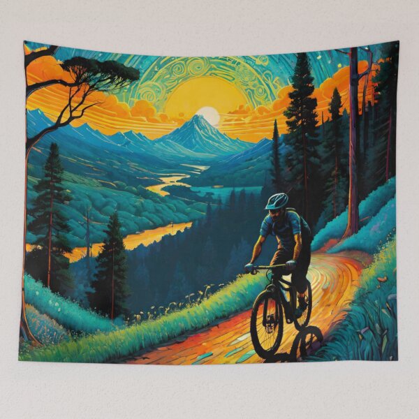 Item preview, Beautiful Evening Sunset MTB Ride – A Biker’s Paradise designed and sold by GrizzlyCollective.