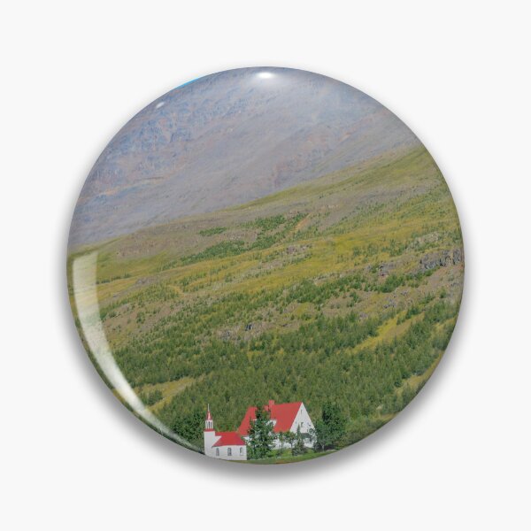 Item preview, Red-Roofed Church and Farmhouse in Iceland designed and sold by Catherine Sherman.