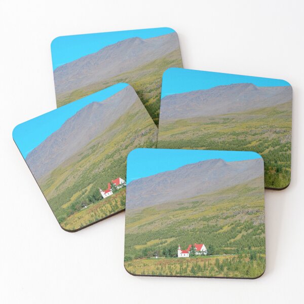 Item preview, Red-Roofed Church and Farmhouse in Iceland designed and sold by Catherine Sherman.