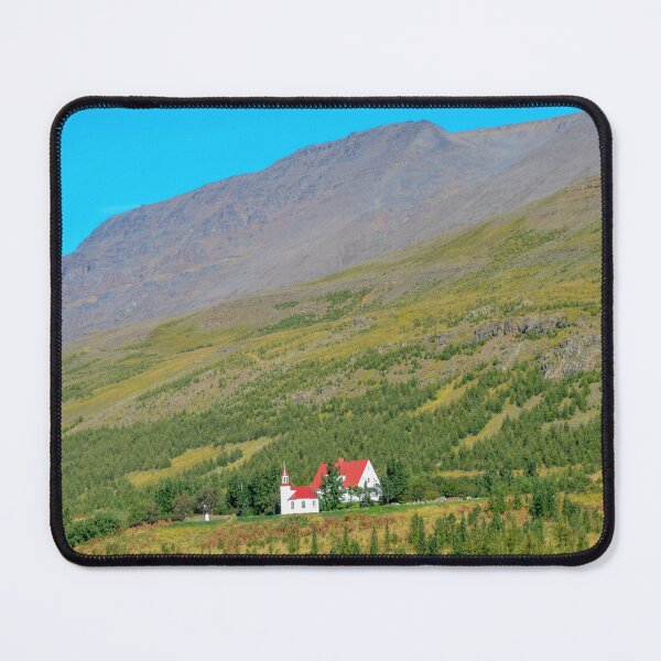 Item preview, Red-Roofed Church and Farmhouse in Iceland designed and sold by Catherine Sherman.