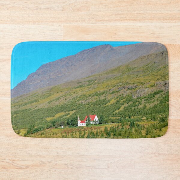 Item preview, Red-Roofed Church and Farmhouse in Iceland designed and sold by Catherine Sherman.