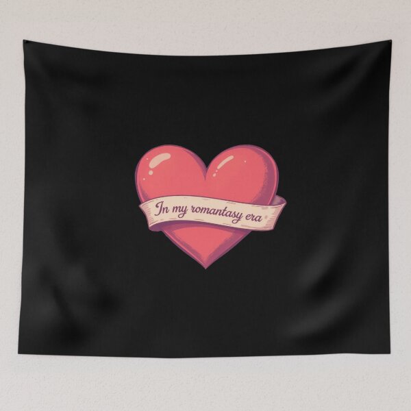 Item preview, In my romantasy era, book lover illustration, vintage heart designed and sold by ChaosEdits.